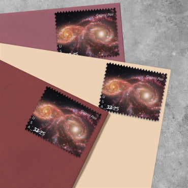 NOT Forever Stamp-$33.25 Stamps 2026 Galaxy Pair – Astronomy Collection, First-Class Rate