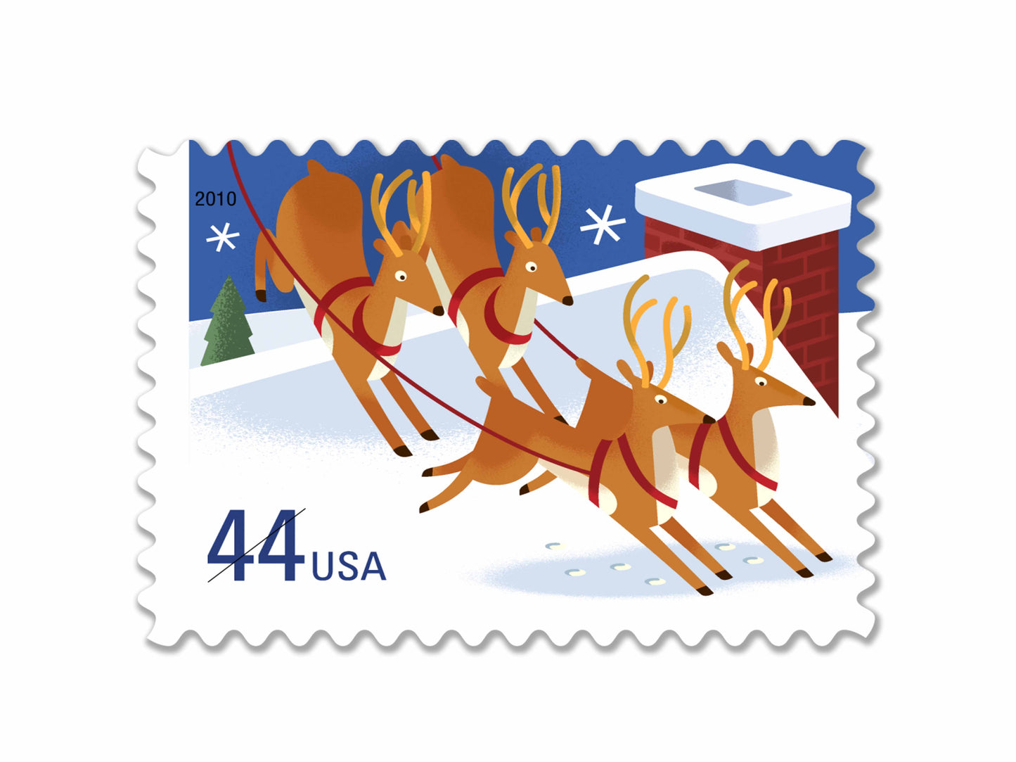 Forever Stamps 2012 Santa and Sleigh – Holiday Celebration, First-Class Postage