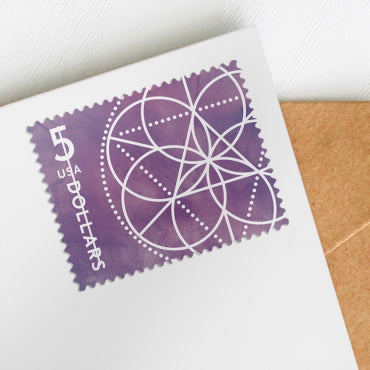 NOT Forever Stamp-First Class Stamps 2022 Floral Geometry – Art Collection, $5 Postage