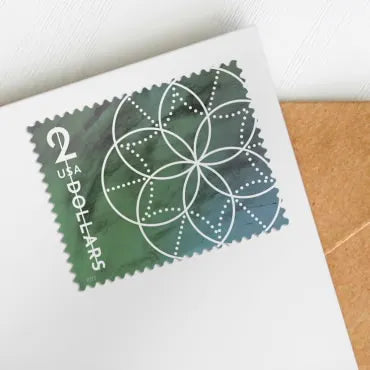 NOT Forever Stamp-First Class Stamps 2022 Floral Geometry – Art Collection, $2 Postage