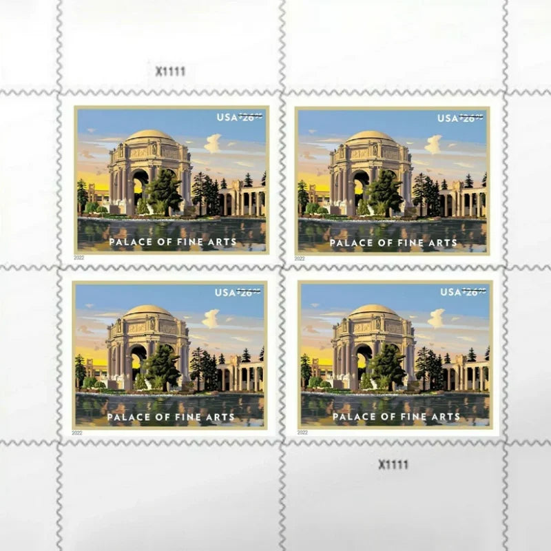 NOT Forever Stamp-Priority Mail Express Stamps 2022 Palace of Fine Arts – Cultural Heritage, $26.95 Postage