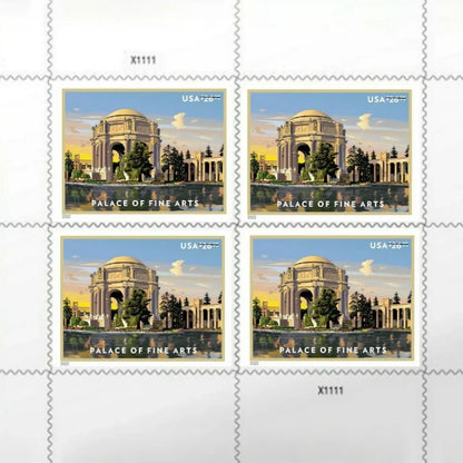 NOT Forever Stamp-Priority Mail Express Stamps 2022 Palace of Fine Arts – Cultural Heritage, $26.95 Postage