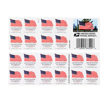 Forever Stamps 2025 U.S. Flag – Patriotic Symbol, First-Class Postage