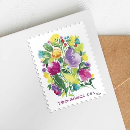 NOT Forever Stamp-Two-Ounce Stamps 2024 Wedding Blooms – Wedding Invitation, First-Class Postage