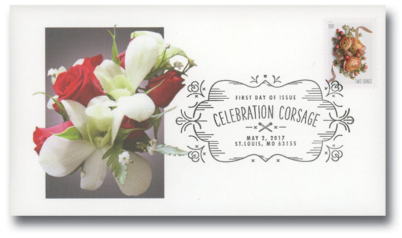 NOT Forever Stamp-Two-Ounce Stamps 2017 Celebration Corsage – Wedding Mail, First-Class Rate