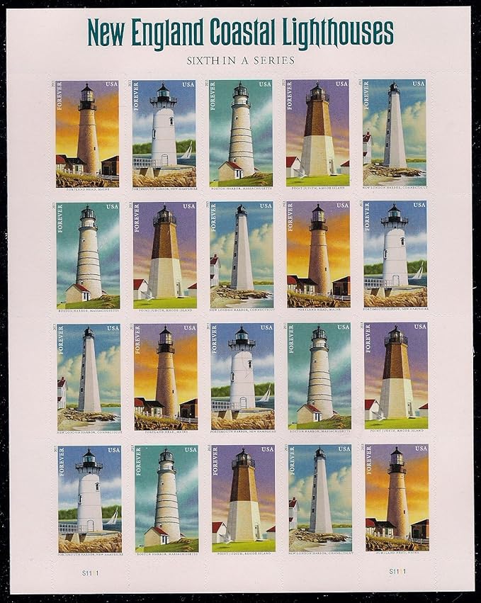 Forever Stamps 2013 Mid-Atlantic Lighthouses – Coastal Collection, First-Class Postage