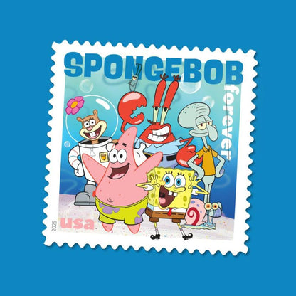 Forever Stamps 2025 SpongeBob SquarePants – Animated TV Series, First-Class Postage