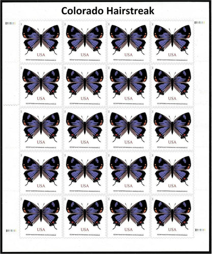 NOT Forever Stamp-$1.29 Stamps 2021 Colorado Hairstreak Butterfly – Non-Machinable Surcharge, First-Class Rate