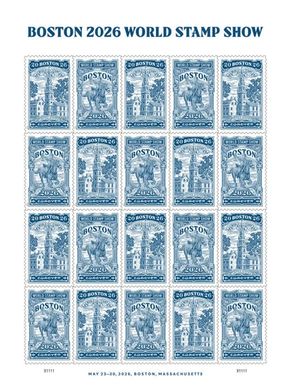 Forever Stamps 2025 Boston World Stamp Show – Philatelic Exhibition, First-Class Postage