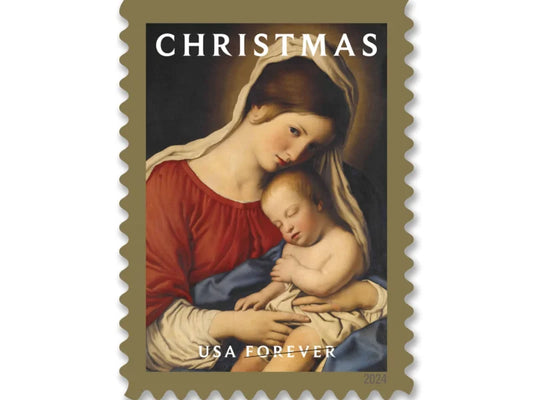 Forever Stamps 2024 Christmas Madonna and Child – Holiday Celebration, First-Class Postage