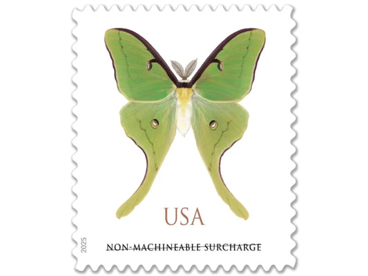 NOT Forever Stamp-Non-Machinable $1.29 Stamps 2025 Luna Moth – Nature Series, First-Class Rate
