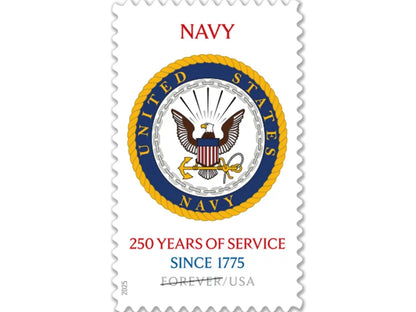 Forever Stamps 2025 Navy – 250 Years of Service, Honor & Service, First-Class Postage