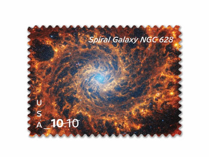 NOT Forever Stamp-$10.10 Stamps 2025 Spiral Galaxy NGC 628 – Astronomy Collection, Priority Mail Express Rate