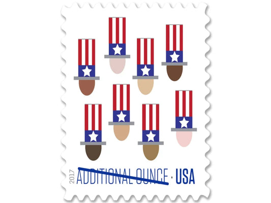 NOT Forever Stamp –Additional Ounce Stamps 2017 Uncle Sam’s Hat – Patriotic, First-Class Rate